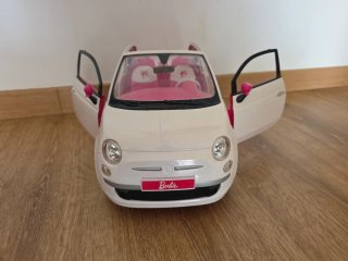 Coche Barbie Fiat 500 Blanco