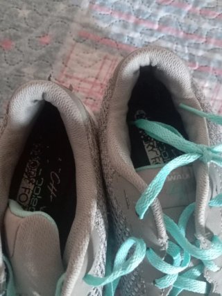 Zapatillas Skechers Gris y Turquesa
