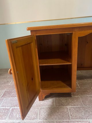 Escritorio madera maciza armario y cajones