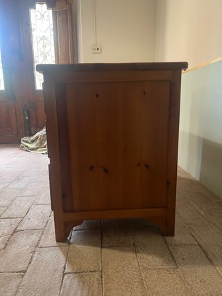 Escritorio madera maciza armario y cajones