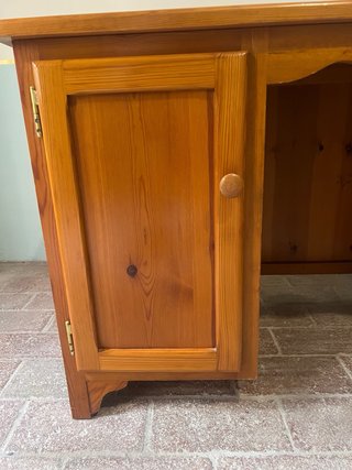 Escritorio madera maciza armario y cajones
