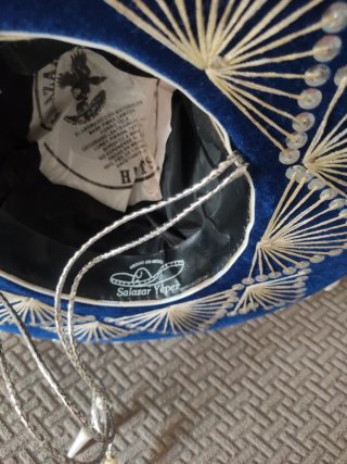 Sombrero Mexicano Auténtico Azul y Plata