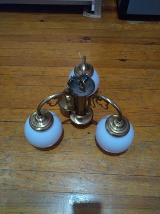 Lámpara de techo latón grabada
