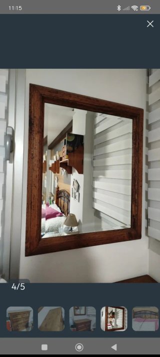 Mueble mexicano madera y cristal