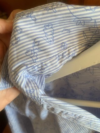 Camisa Cortefiel algodon Estampado Celeste