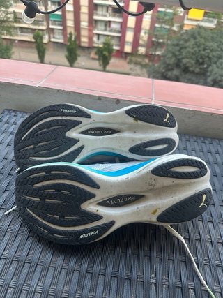 Zapatillas Puma Running Blancas y Turquesa