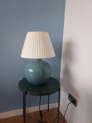 Tavolo ausiliario rotondo verde Ikea