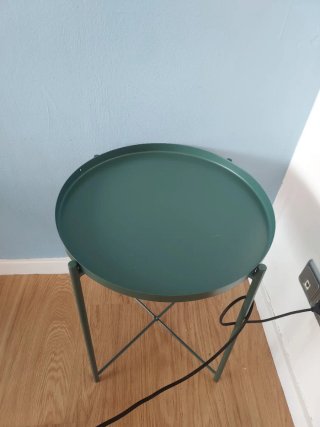 Tavolo ausiliario rotondo verde Ikea