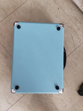 Tocadiscos Bluetooth Azul y Negro