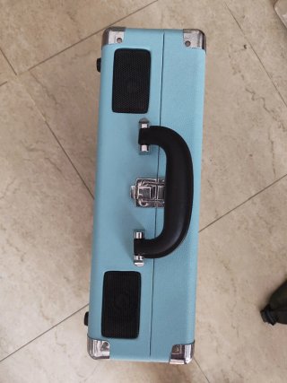 Tocadiscos Bluetooth Azul y Negro