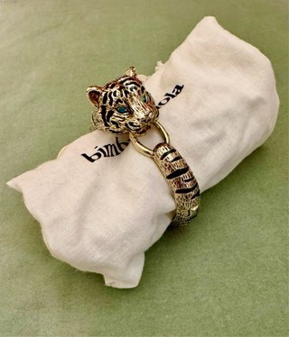 Bimba y Lola Pulsera y Anillo Tigre Multicolor
