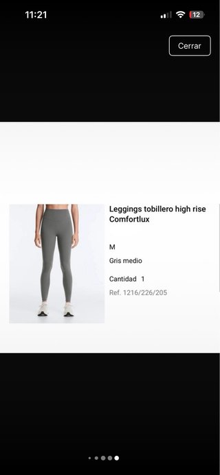 Oysho leggins high rise Comfortlux gris M