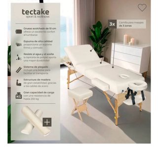 Camilla de Massage de 3 zonas - TecTake