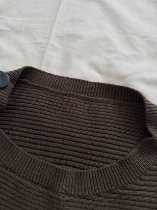 Jersey punto canalé marrón Zara (Talla S)