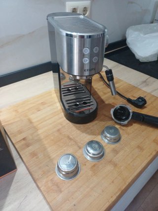 Cafetera Krups Plata