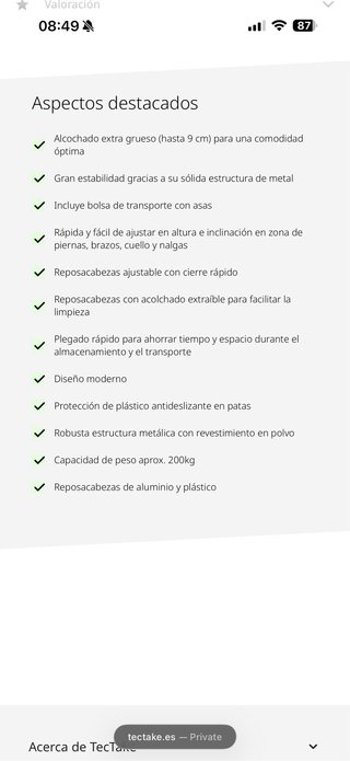 Silla de Massage - TecTake