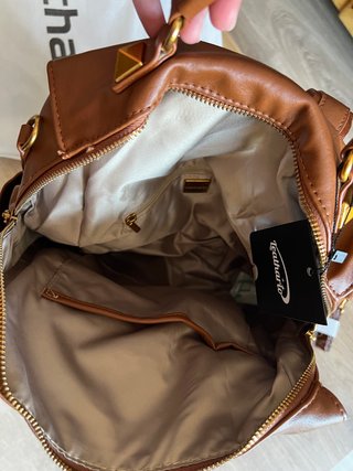 Bolso Mochila Mujer Leathario Marrón 3 en 1
