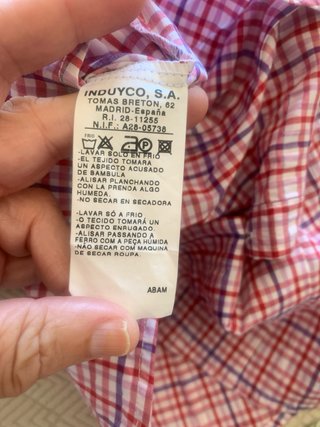 Camisa Yera cuadros manga corta