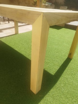 Mesa de comedor de madera 180x100