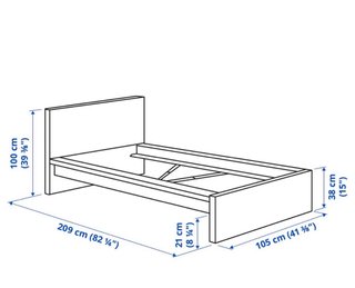 Estructura cama blanca 90x200cm y somier incluido
