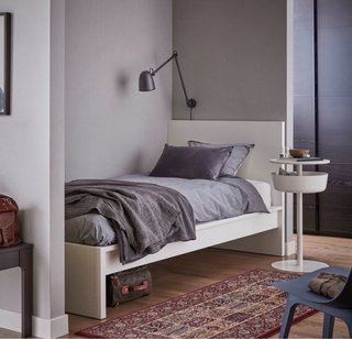 Estructura cama blanca 90x200cm y somier incluido