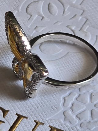 Anillo Guess Mariposa Dorado y Plateado 925