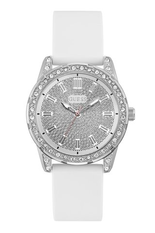 Reloj Guess Mujer Blanco y Plateado