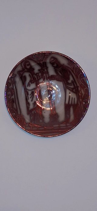 Plato antigua técnica reflejo hispano morisca