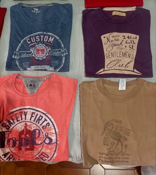 Lote 9 Camisetas de Manga Corta.