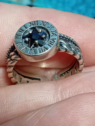 Anillo Plata Ley números romanos