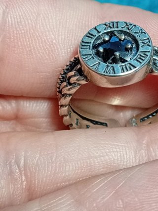 Anillo Plata Ley números romanos