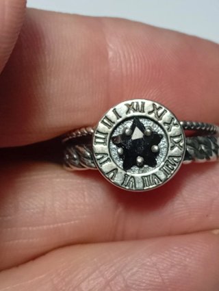Anillo Plata Ley números romanos