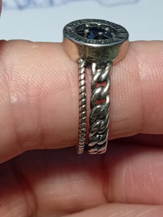 Anillo Plata Ley números romanos