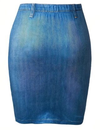Falda vaquera azul con botones