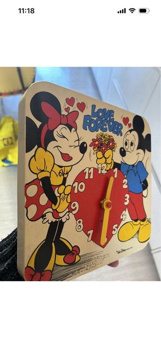 Orologio da parete Topolino e Minnie Disney '70