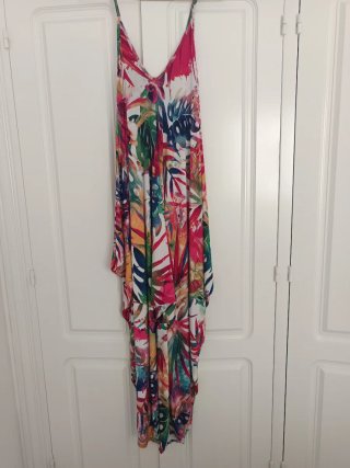 Mono tirantes estampado tropical