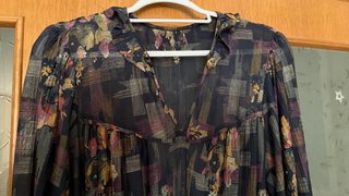 Vestido midi vintage estampado