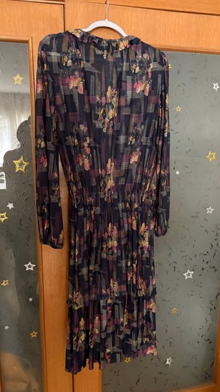 Vestido midi vintage estampado
