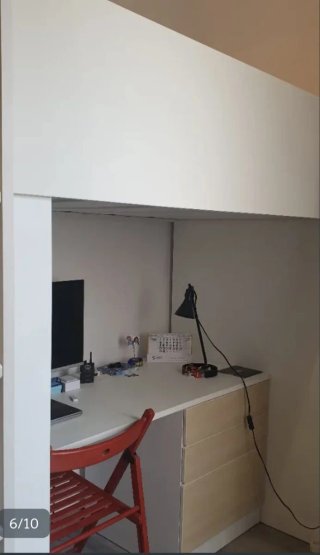 Cama alta IKEA SMÅSTAD blanca