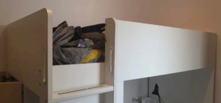 Cama alta IKEA SMÅSTAD blanca