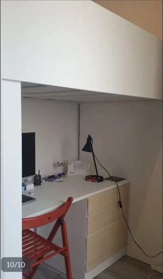 Cama alta IKEA SMÅSTAD blanca