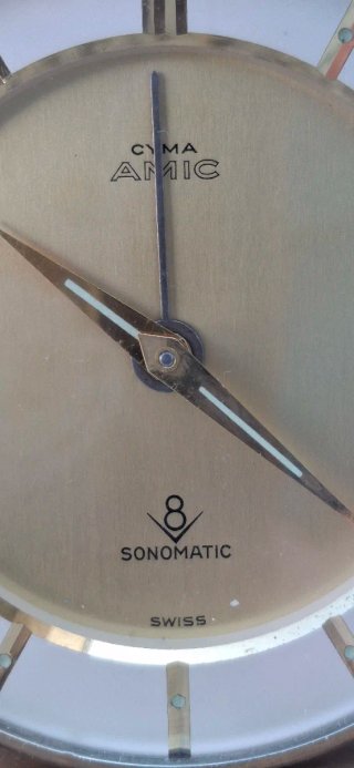 Despertador Suíço Cyma Amic Sonomatic V8 8 dias
