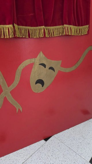 Teatrillo de guiñol de madera plegable