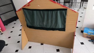 Teatrillo de guiñol de madera plegable