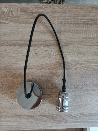Lámpara colgante techo metal plateado