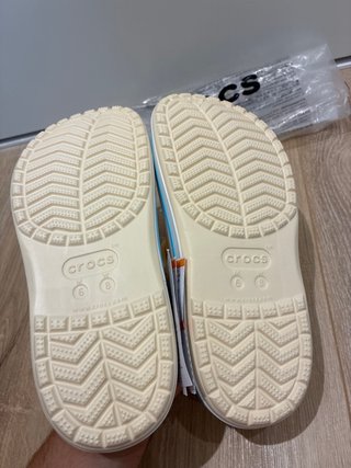 Crocs Bayaband Clog Talla 38-39 Beige/Azul