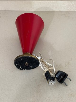 Lampada Mid-Century Rossa e Oro