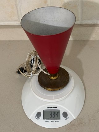 Lampada Mid-Century Rossa e Oro