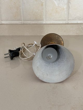 Lampada Mid-Century Rossa e Oro