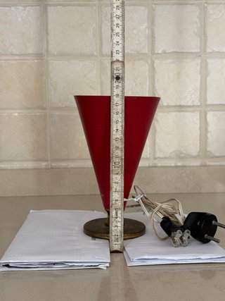 Lampada Mid-Century Rossa e Oro